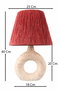 Opviq Lámpara de Mesa de Cerámica con Tapa de Macramé Beige BK017